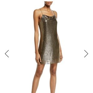 Alice + Olivia Harmony Chainmail Slip Dress